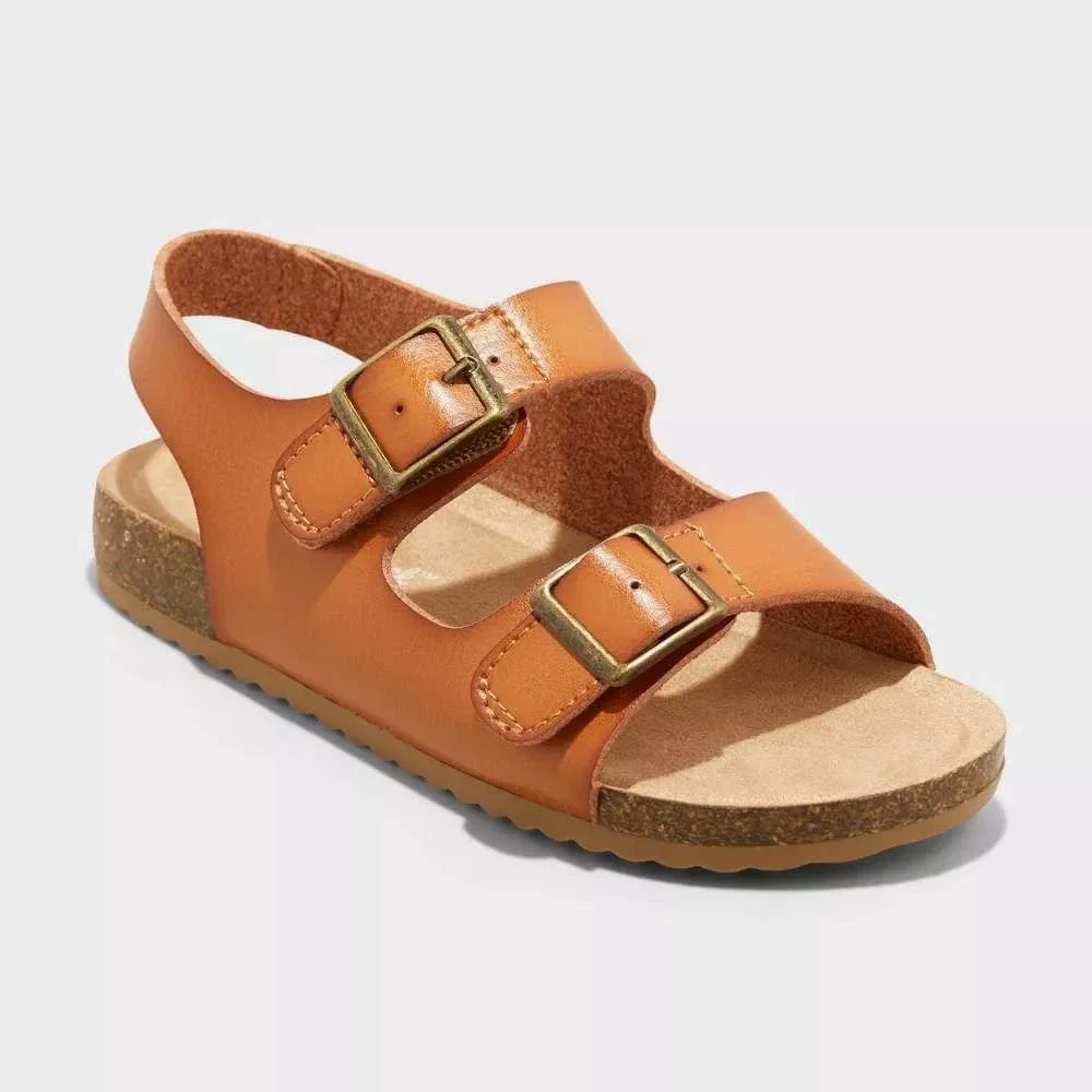 Toddler Cat & Jack Reagan Footbed Sandals Cognac 5T New‎ With Tags
